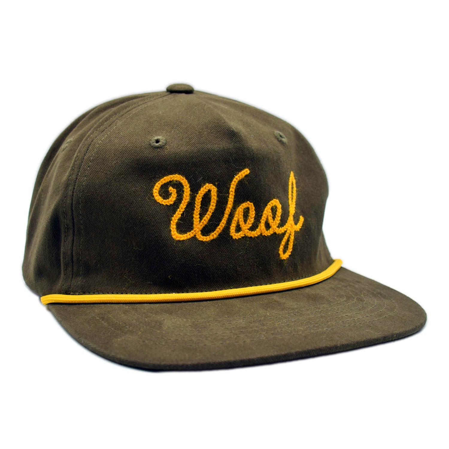 Woof Script Cap (Olive) – YEAHBUZZY