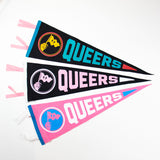 QUEERS PENNANT - HARVEY (Black/Gold/Turquoise/Red)