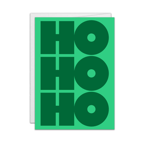 Holiday Card - HO HO HO (Green)