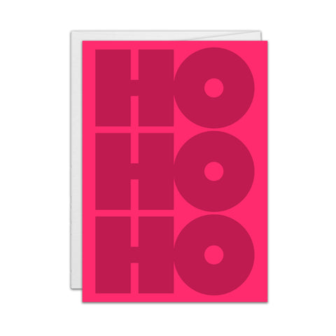 Holiday Card - HO HO HO (Red)