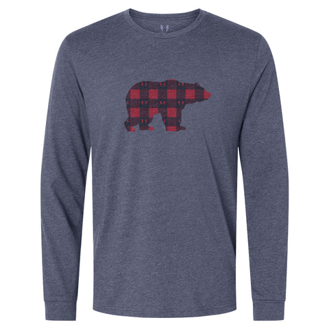 Bear - Plaid Long Sleeve Tee