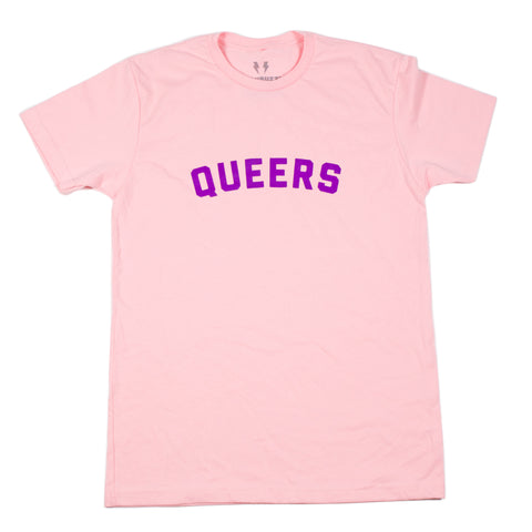 QUEERS Varsity Tee - Pink